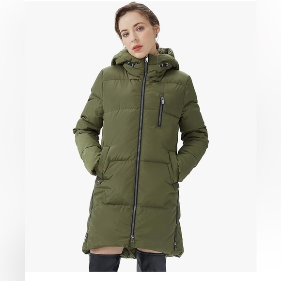 Orolay Jackets & Blazers - Orolay Women's Army Green Hooded Puffer Jacket - Down filled size S